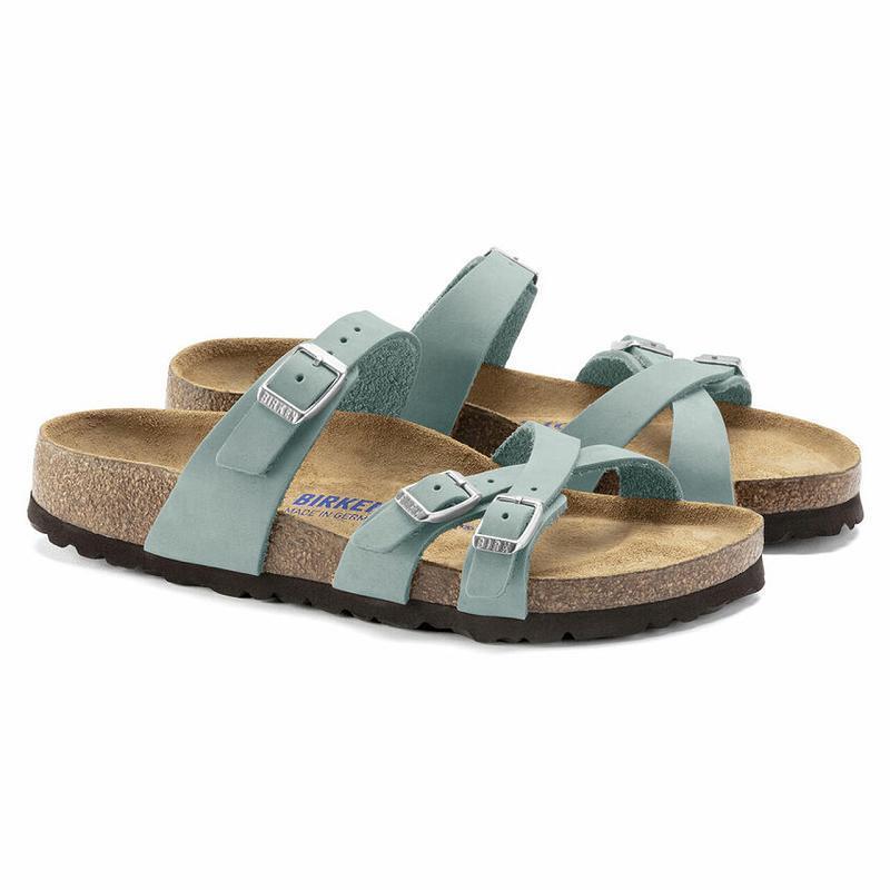 Franca Birkenstock Soft Footbed Nubuck Kozene Damske Modre | SK 88EBC